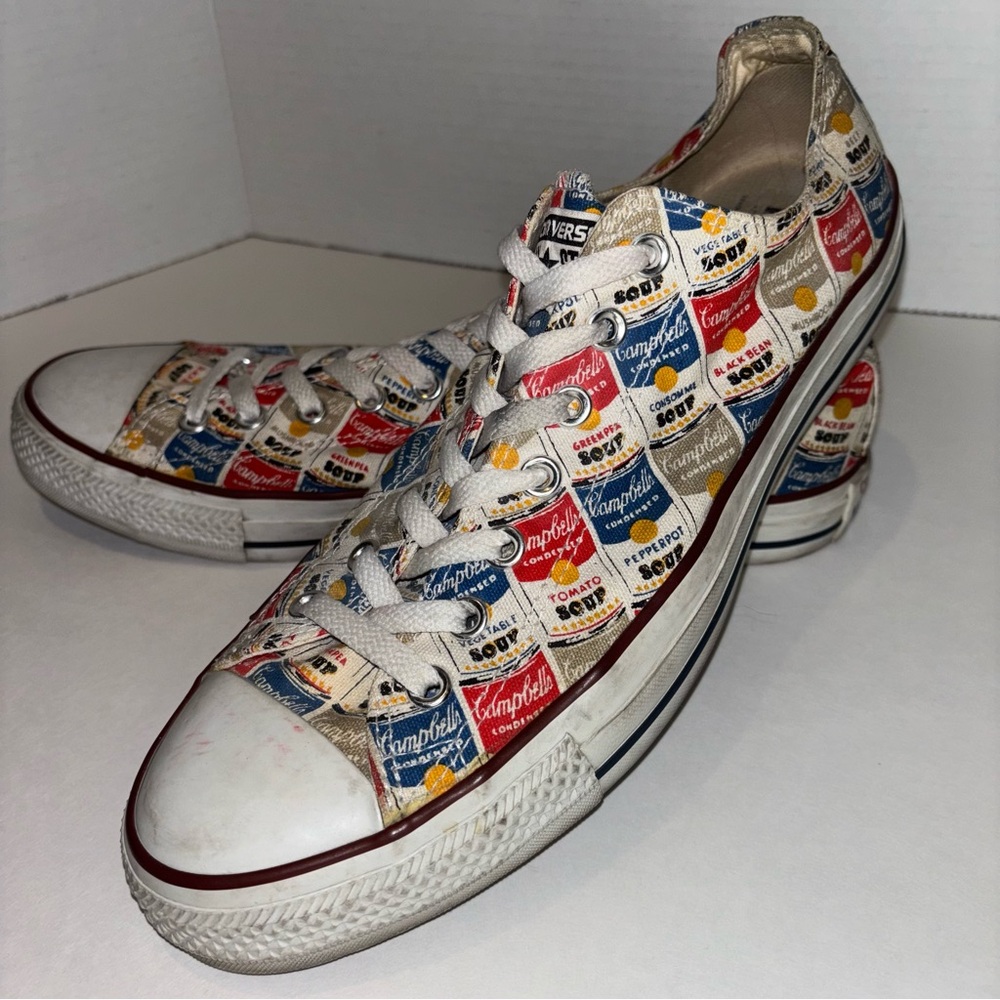 Converse All Star x Andy Warhol Campbell's Soup Pattern Sneakers M11 W13